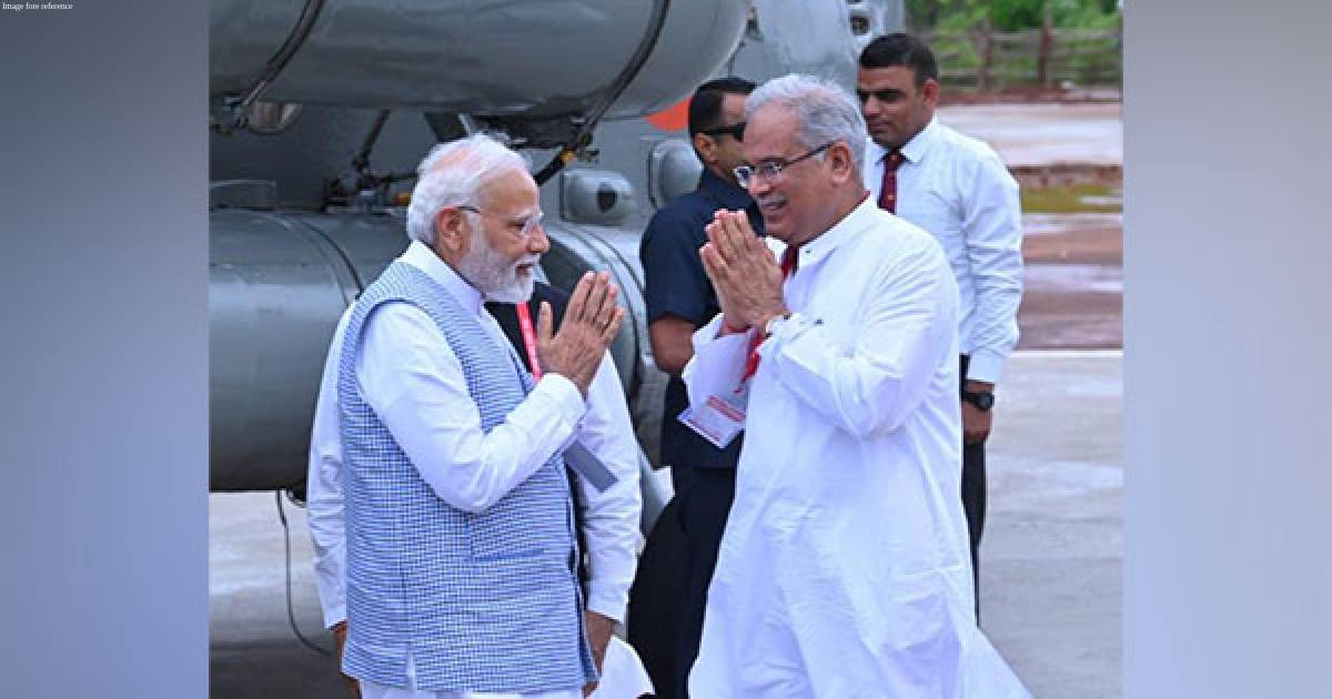 Prime Minister Modi arrives in Chhattisgarh's Raipur to dedicate projects